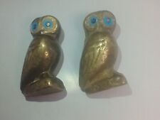 Vintage Miniature Brass Owls 1