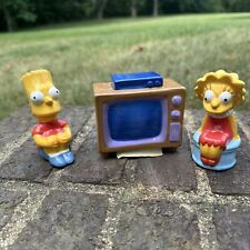 Treasure Craft The Simpsons Bart and Lisa Salt and Pepper Shaker Set 1997 picture