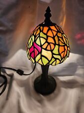Autumn Leaves Stained Glass Nightlight Lamp With Leaves 12