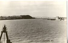Mississippi River Barge, Louisiana, Mo. Missouri Real Photo Postcard picture