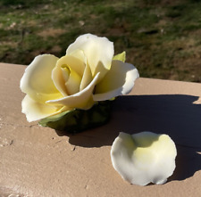 Capodimonte Style Yellow Rose Porcelain from Italy/Napoleon Ebeling & Reuss picture