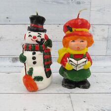 Lot of 2 Vintage Interpur Christmas Caroler Snowman 5