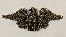 Vintage Used A-S NYC 7402 Brass Eagle Emblem for Furniture, Helmet, Nameplate picture