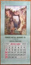 Lancaster, PA 1923 Advertising Calendar/15x30 Poster: 'Farmers Mutual Insurance' picture