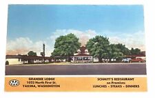 Yakima, Washington Postcard Grandee Lodge / Schmitt's Restaurant - Early 50’s picture