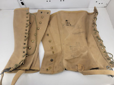 Rare Military Hillsdale Mfg Co. Canvas Gaiters 1R - Dated 1941 WWII Original picture
