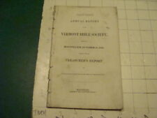 Vintage Original booklet: 38th Annual Report VERMONT BIBLE SOCIETY 1850, 32pgs picture