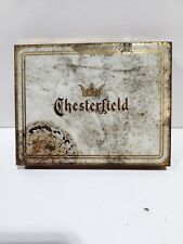 Vintage Metal Advertising Tin Metal Tobacco Cigarette Box CHESTERFIELD,  picture