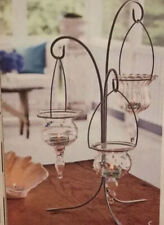 Partylite Shimmer Lights Tealight Tree-Retired- Trio Hand Blown Glass-P8986 NEW picture