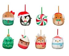 NEW Squishmallows 4” Christmas Winter Holiday Plush Ornament Set Of 8 Sealed picture