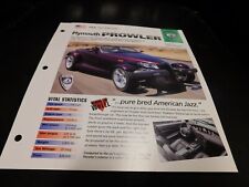 1997+ Plymouth Prowler Spec Sheet Brochure Photo Poster picture