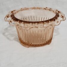 Vtg Pink Depression Glass Deep Dish Bowl  Reticulated picture