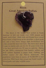 NEW GREAT AMERICAN BUFFALO-BISON ANIMAL HAT PIN LAPEL PINS picture