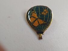 Vintage Hot Air  balloon butterfly enamel pin lapel tie tack picture
