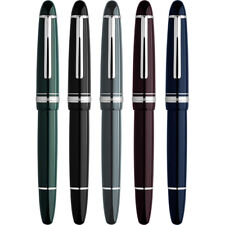 MAJOHN P136 Piston Fountain Pen EF/F/M Nib 20 Windows Resin Writing Office Pen picture