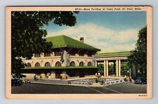 St Paul MN-Minnesota, Main Pavilion Como Park, Antique Vintage Souvenir Postcard picture