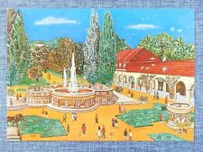 Bad Nauheim Germany Spa Fountain Courtyard Art Postcard unposted 1980s Europe picture