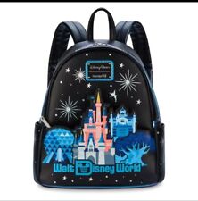 NEW Disney Parks Loungefly Walt Disney World 4 Parks Icons Mini Backpack NWT picture