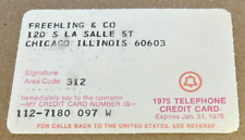 VINTAGE 1975 BELL SYSTEM TELEPHONE CALLING CREDIT CARD ILLINOIS BELL picture
