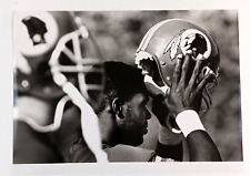 1980s Washington Redskins Football Player Helmet Practice Vintage Press Photo picture