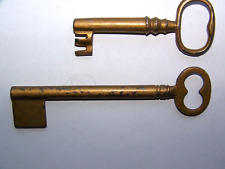 Lot of 2 Vintage Hollow Barrel Skeleton Keys - 4-1/8