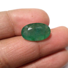 Wonderful Zambian Emerald Faceted Oval Shape 9 Crt Ultimate Green Loose Gemstone picture