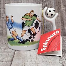 Spinners Talus Soccer Coffee Mug Tea Hot Chocolate Spinning Soccer Ball 12oz NWT picture