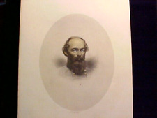 Original CSA Lt. Gen. Kirby Smith Civil War Era Steel Engraved Print 1860s picture