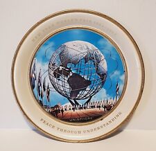 Vintage New York Worlds Fair 1964-1965 Metal Unisphere Tray Plate picture
