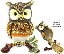 RUCINNI Owl on a Branch Jeweled Trinket Box picture