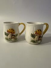 Vintage Sears Merry Mushroom 1978 Set Of 2 Coffee Mugs Cups picture