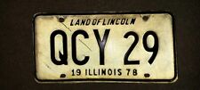 1978 Vintage Illinois licence plate Good Condition. picture