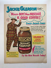 1953 Jackie Gleason Nescafe Instant Coffee,Nitey Nite Sleepers Vintage Print Ads picture