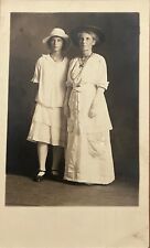 RPPC Ladies Emma Monroe with Dora Age Thirteen Antique Real Photo Postcard 1915 picture