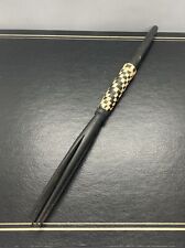 Vintage Black Ebony? Wood Hair Stick Pick with Woven Band 12” Hair Comb? African picture