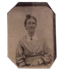 1870s Older Victorian Woman Ninth 9th Plate 1/9 Tintype No ID picture