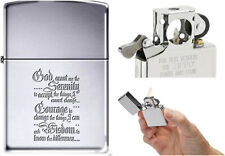 Serenity Prayer Polished Chrome Zippo Pipe Lighter New picture