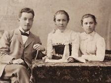 Beautiful Photo Of RUSSIAN family. Cabinet Card Antique.  Landscape-Horizontal  picture