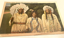 Cherokee North Carolina Cherokee Indian Reservation VINTAGE POSTCARD 1950'S picture