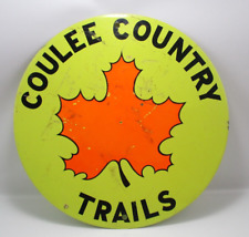Vintage Coulee Country Trails Maple Leaf Trail Heavy Metal Sign Wisconsin picture