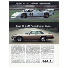 1986 Jaguar XJR-7 XJ-S V-12: Powered Research Lab Vintage Print Ad picture