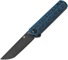 Kansept Knives Foosa Pocket Knife Blue & Black Carbon Fiber Folding 154CM Steel picture