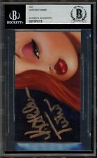 Jessica Rabbit Kathleen Turner Signed 3x5 Cut BGS BAS AUTO Authentic picture