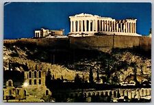 Greece Athens Acropolis Birds Eye View Historical Ruins Vintage UNP Postcard picture
