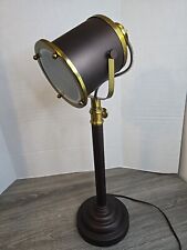Large Howin Spotlight Table Lamp. Brown & Brass Telescoping Desk Lamp HX-T0822 picture