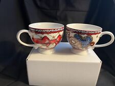 Brighton Set of 2 Large Tea Coffee Cups Festive VIP Gift LOVE picture