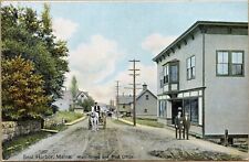 Seal Harbor ME Main Street Post Office Horse Buggy Maine Postcard picture