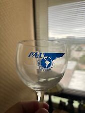 Pan Am Logo with Clipper Ship Wine Glasses Set of 4 Very Rare picture