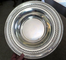 Vintage Round Pierced Bowl Silver plate Wm. Rogers Bowl 12-1/4