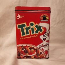 Vintage General Mills 1995 Collectible Tin Trix Silly Rabbit Cereal Box picture